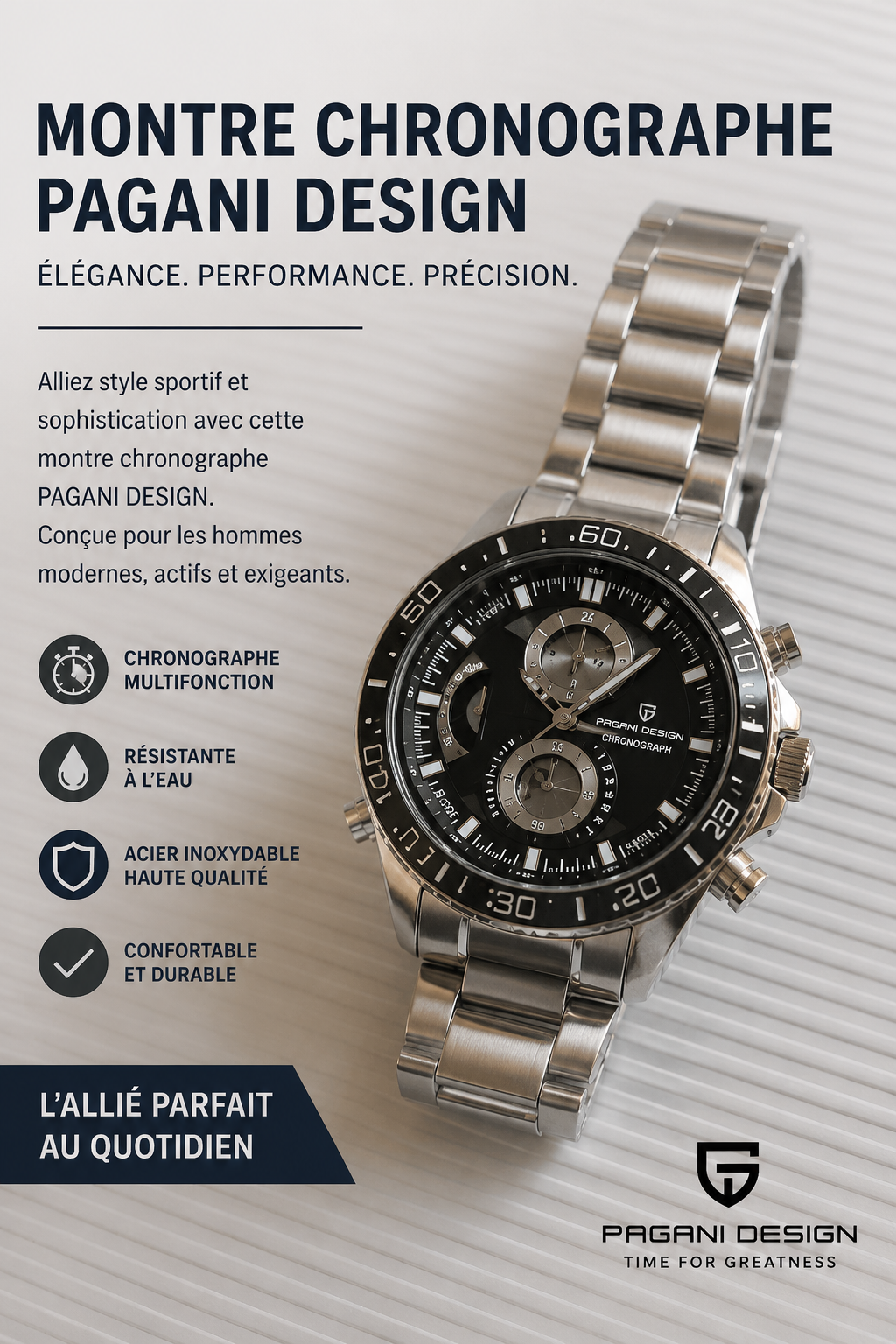 Montre chronographe Pagani design